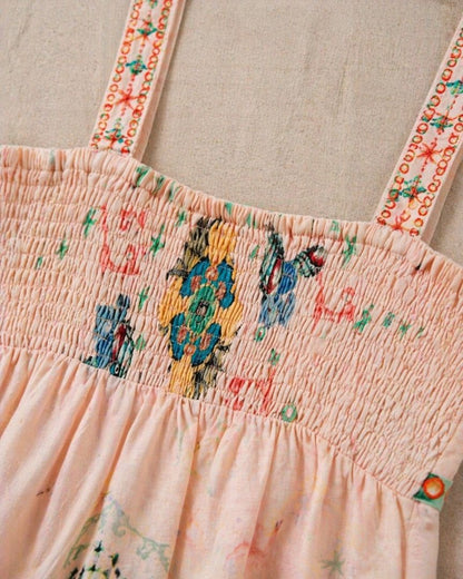 Christian Lacroix Pink Baroque Coastal Sundress S