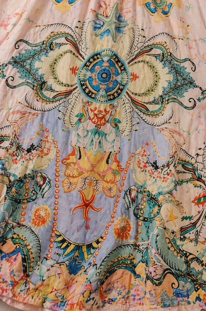 Christian Lacroix Pink Baroque Coastal Sundress S