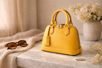 Louis Vuitton Yellow Epi Leather Alma BB Bag