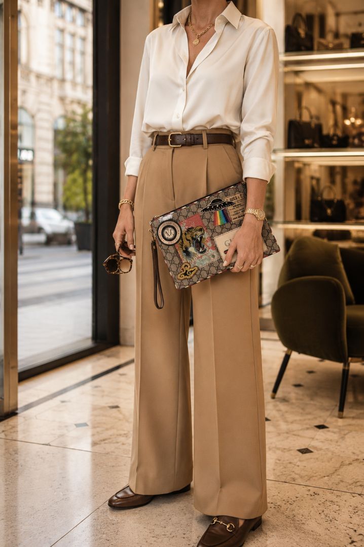monogram Gucci supreme zip pouch wristlet