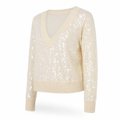 Milly sequin v neck sweater