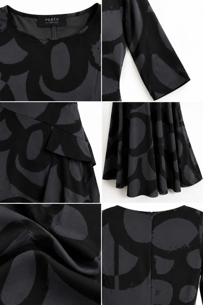 Porto geometric shift dress