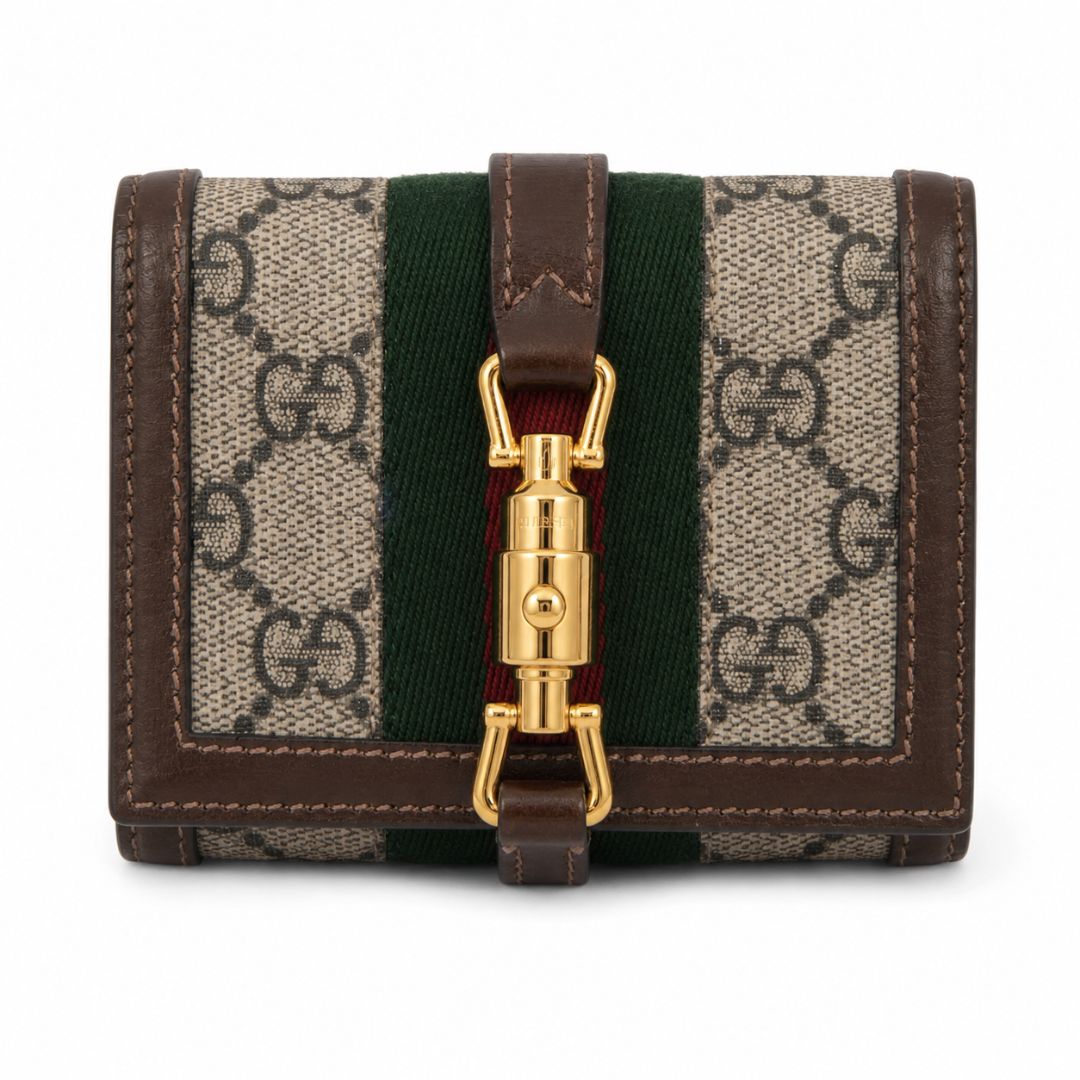 Gucci 1961 GG Supreme Web Compact Wallet