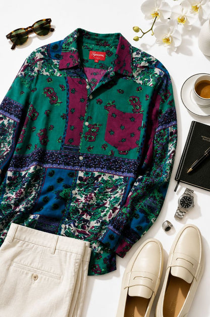 SUPREME floral button up