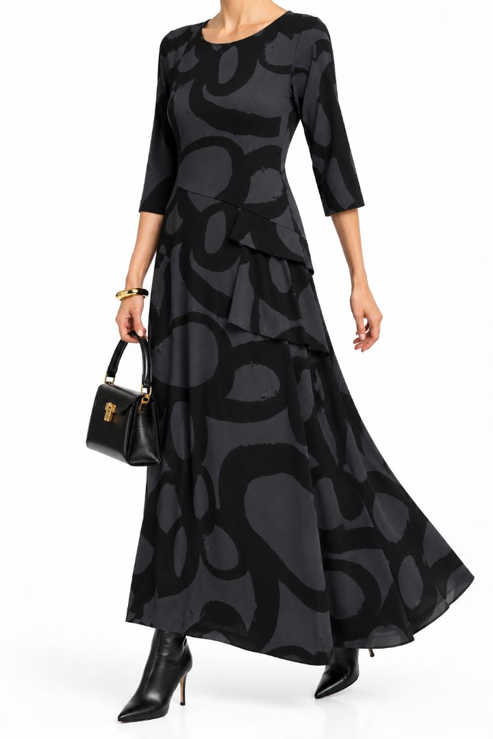 Porto geometric shift dress