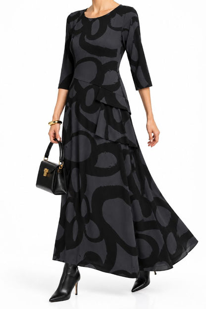 Porto geometric shift dress