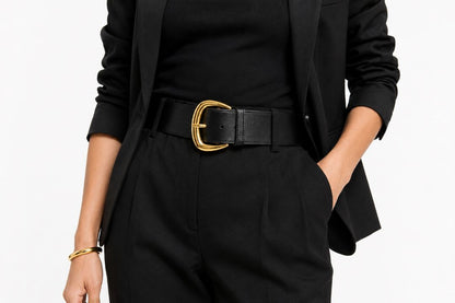 black Club Monaco wide belt