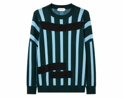 Aqua Blue/Green Namacheko knit sweater, L