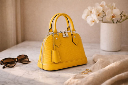 Louis Vuitton Yellow Epi Leather Alma BB Bag