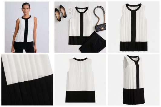 black and white Calvin Klein blouse, L