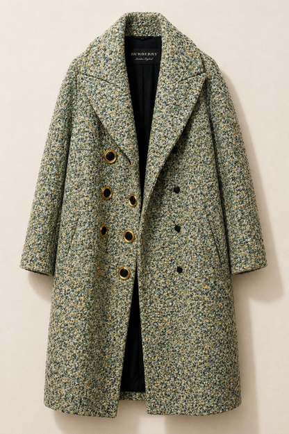 green multi  Burberry  coat, US 12