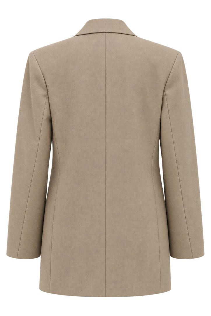 Taupe Anine Bing double breasted oversized coat
