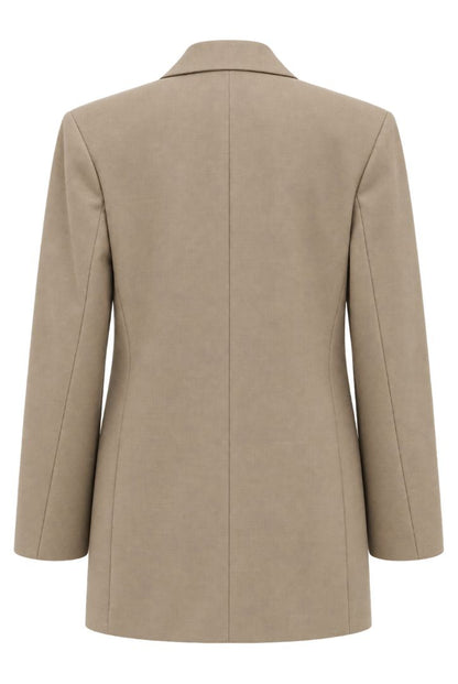 Taupe Anine Bing double breasted oversized coat