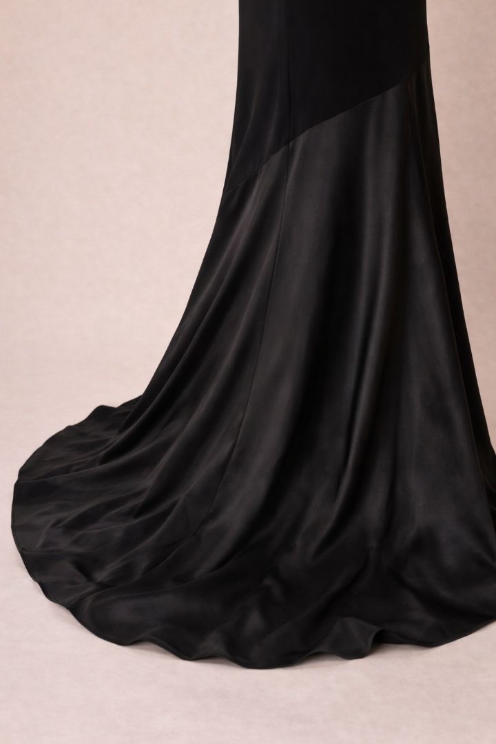 Lulus Black Strapless A-Line Maxi Dress