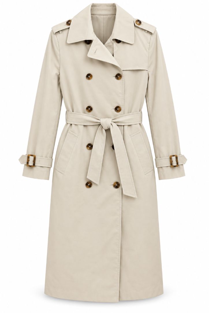 Attentif Paris Classic double breasted trench coat