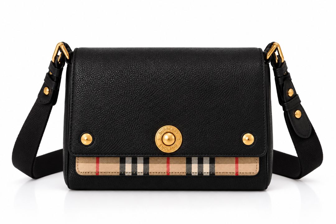 Burberry check trim messenger bag