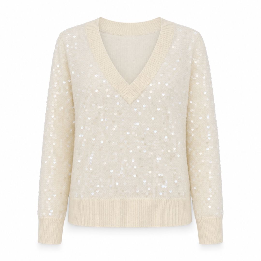 Milly sequin v neck sweater