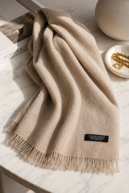 oat, gray, navy, light gray, slate , camel Nepal cashmere scarf