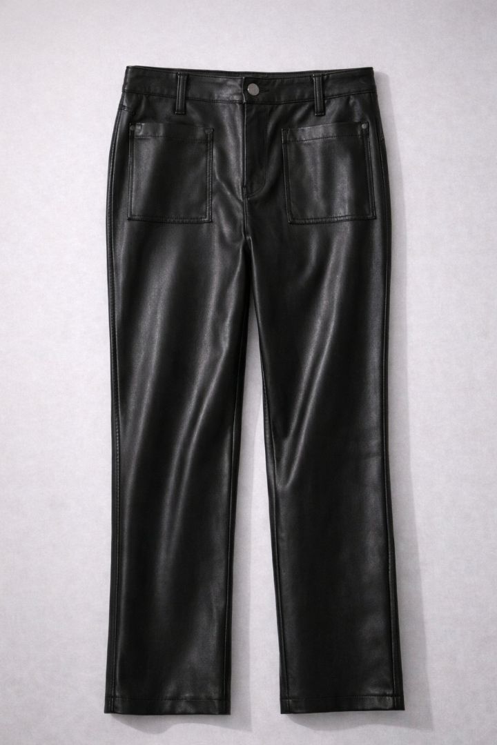 GAP Black Faux Leather Pants
