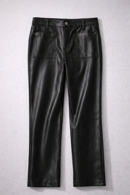 GAP Black Faux Leather Pants