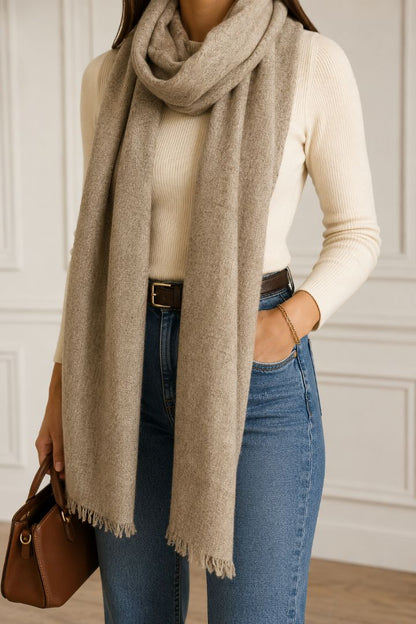 oat, gray, navy, light gray, slate , camel Nepal cashmere scarf