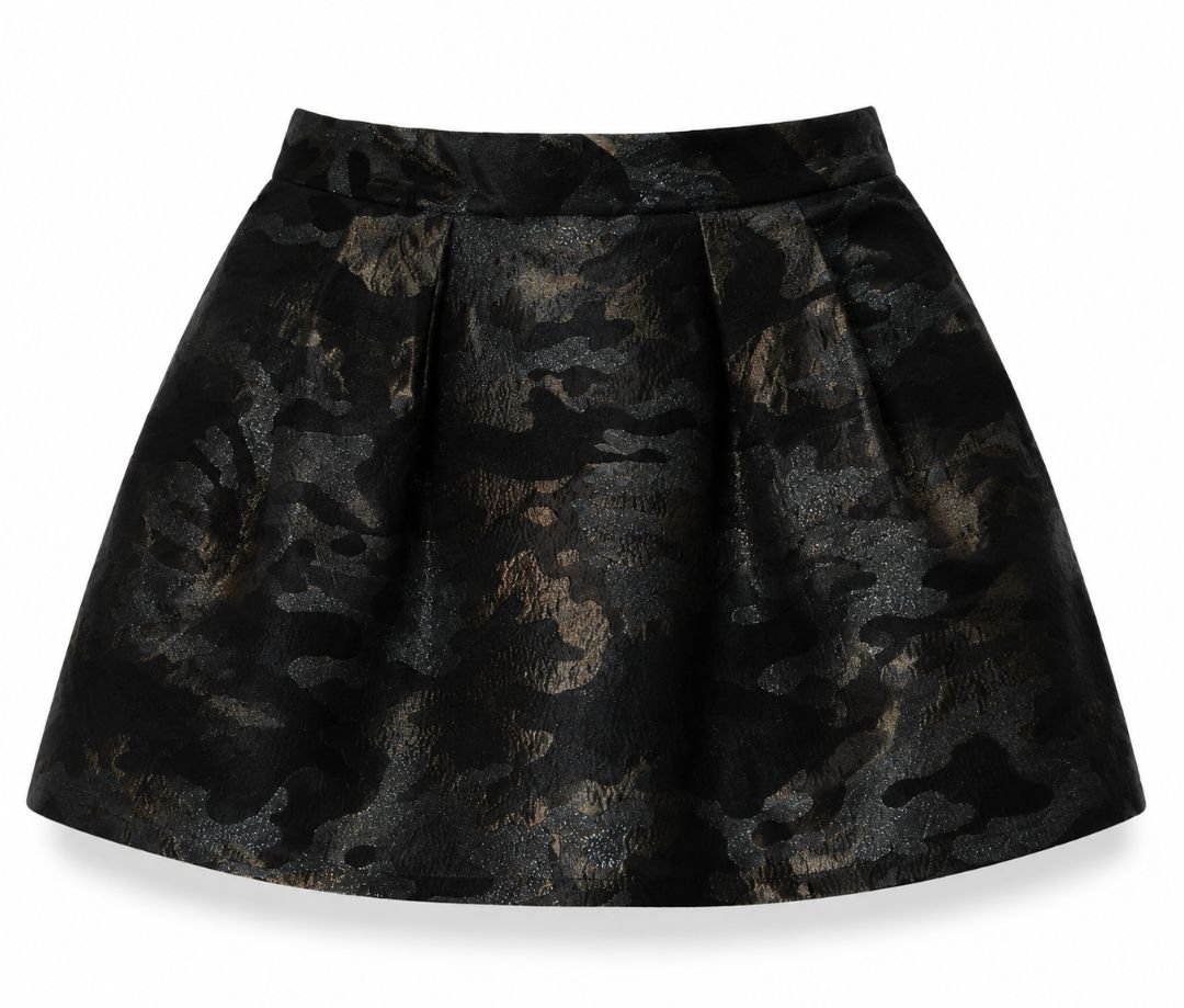 Pink Tartan metallic mini skirt