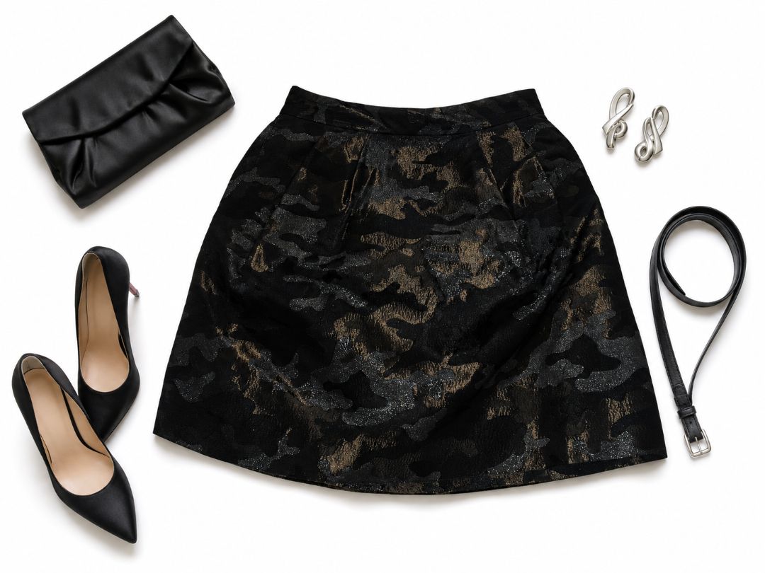Pink Tartan metallic mini skirt