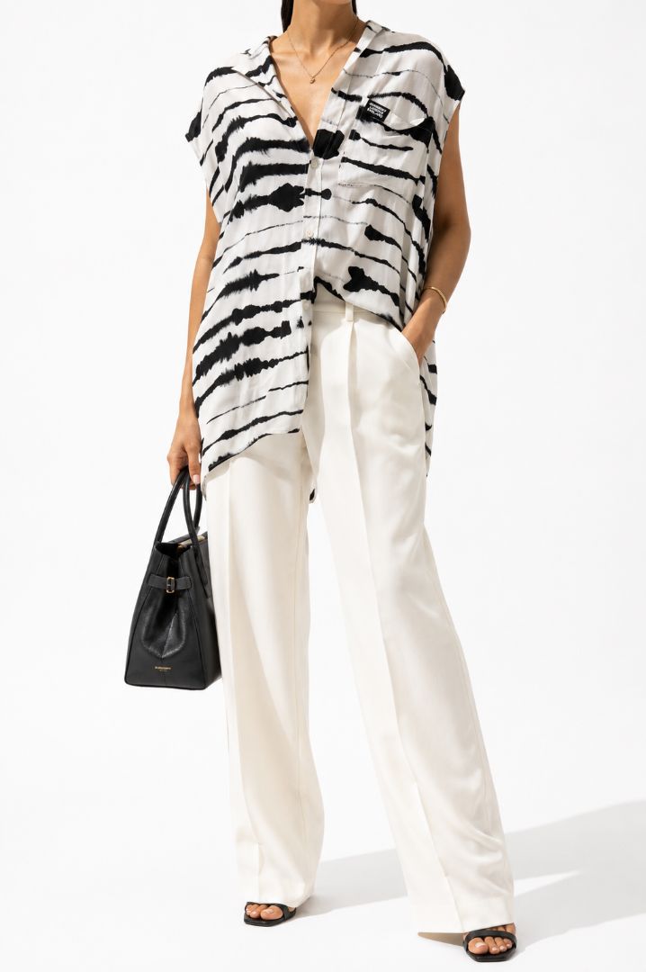 Burberry Kaftan silk convertible shirt