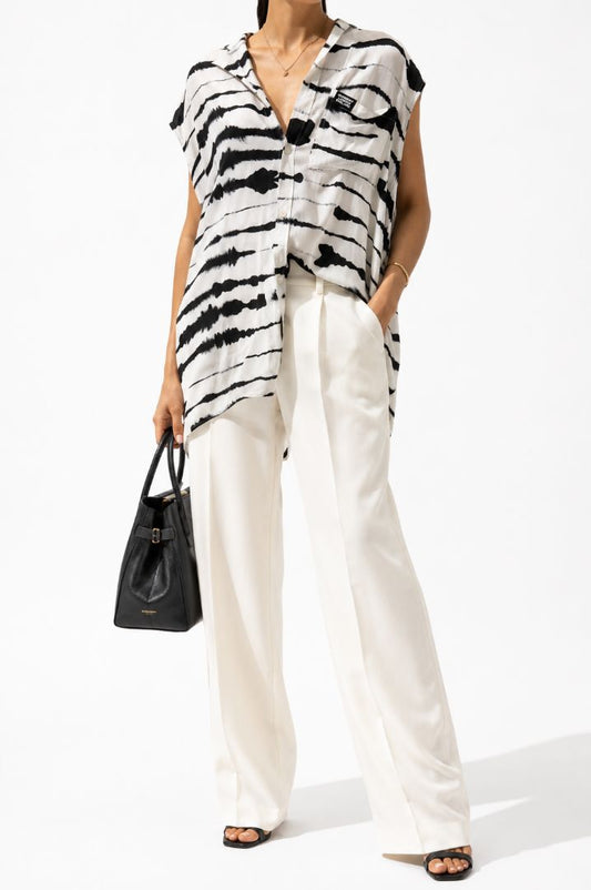 Burberry Kaftan silk convertible shirt