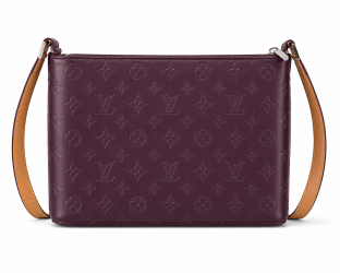 Burgundy Louis Vuitton Mat embossed amarante