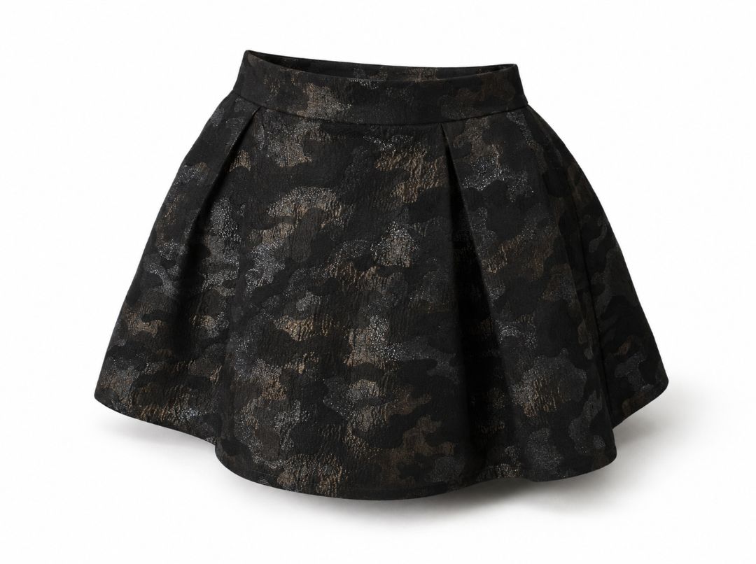 Pink Tartan metallic mini skirt