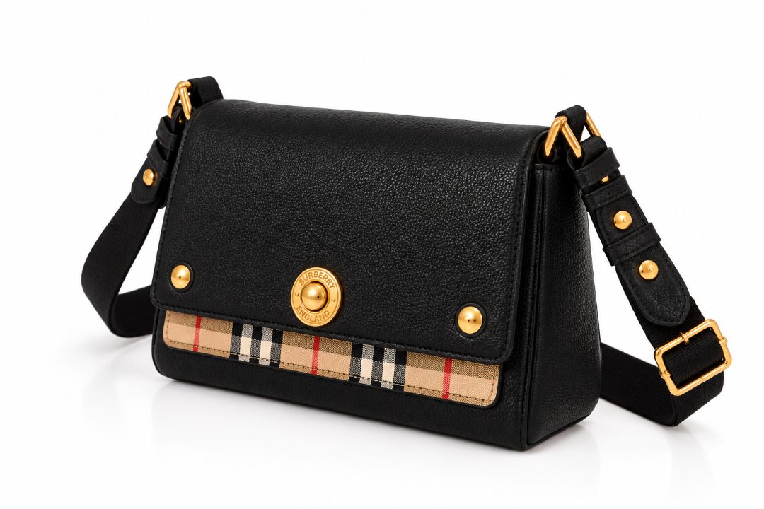 Burberry check trim messenger bag