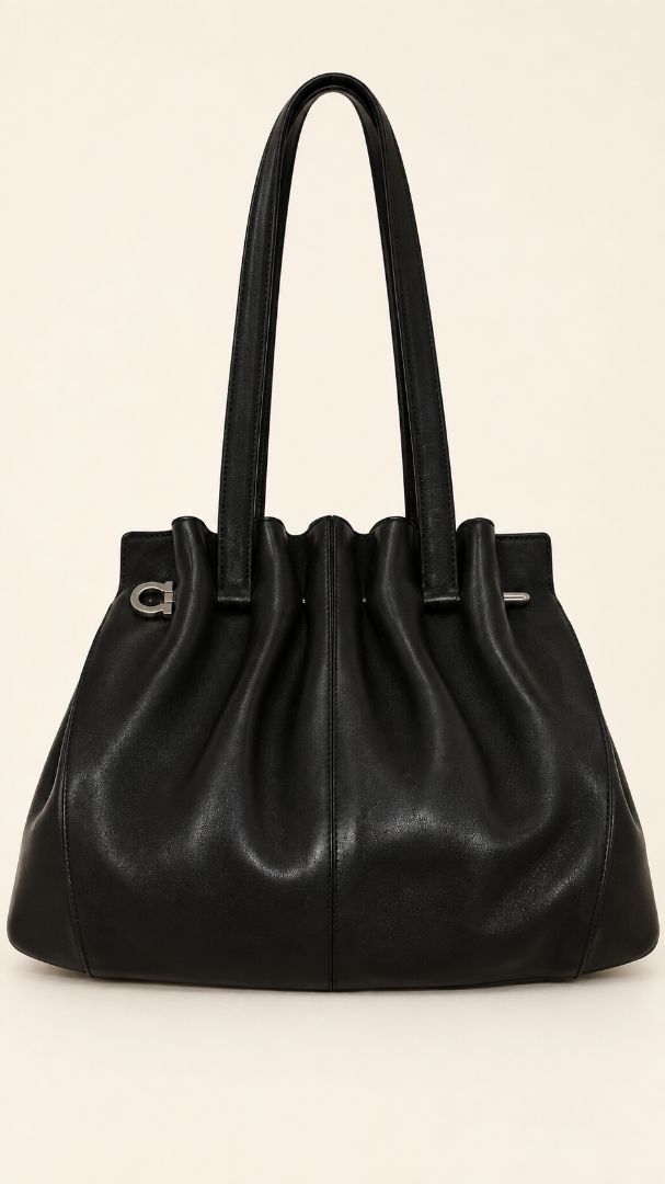 Ferragamo vintage Gancini pleated top handle