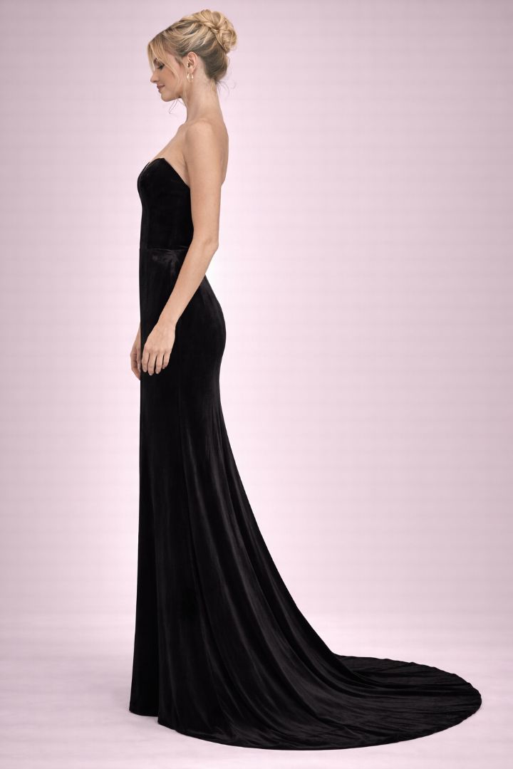 Lulus Black Sweetheart Column Gown
