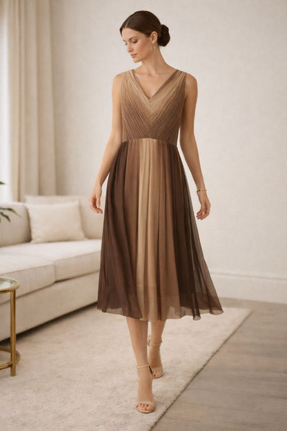 ombre brown Talbots ombre dress