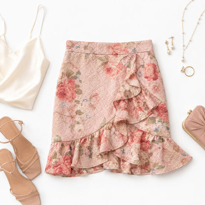 Hermant & Nandita ruffled textured skirt