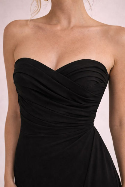 Lulus Black Strapless Gown