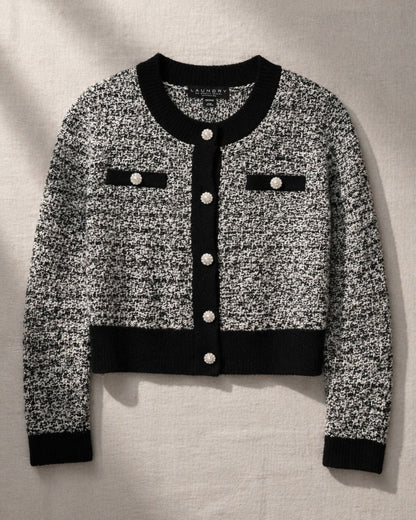 Laundry by Shelli Black Pearl Button Cardigan S