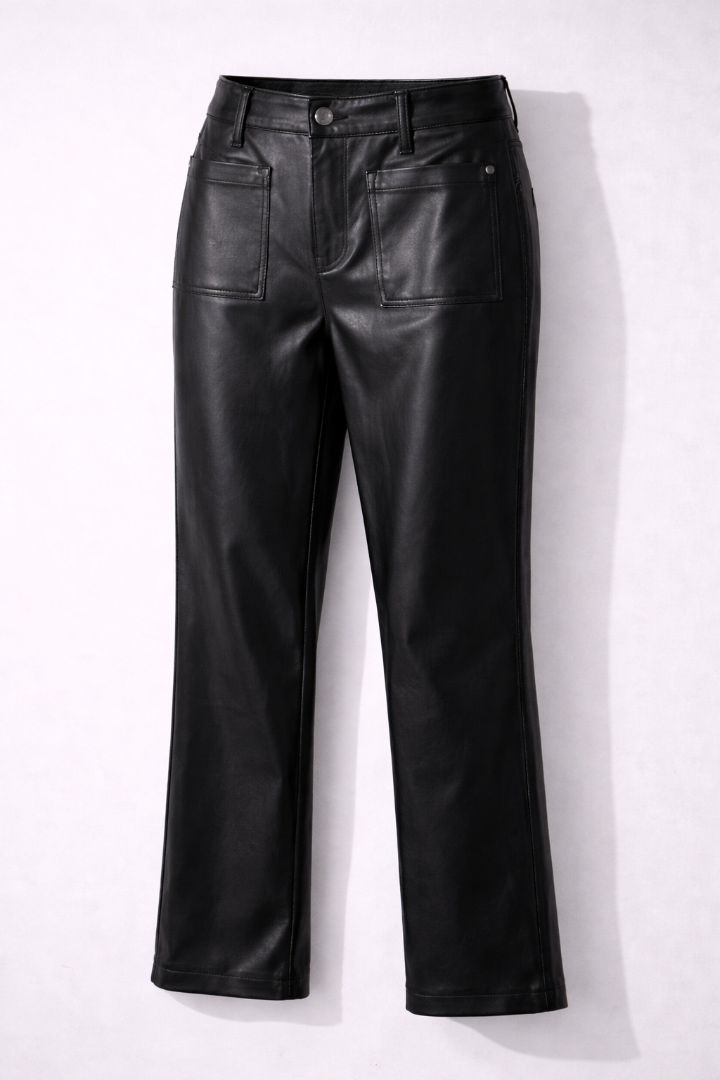 GAP Black Faux Leather Pants