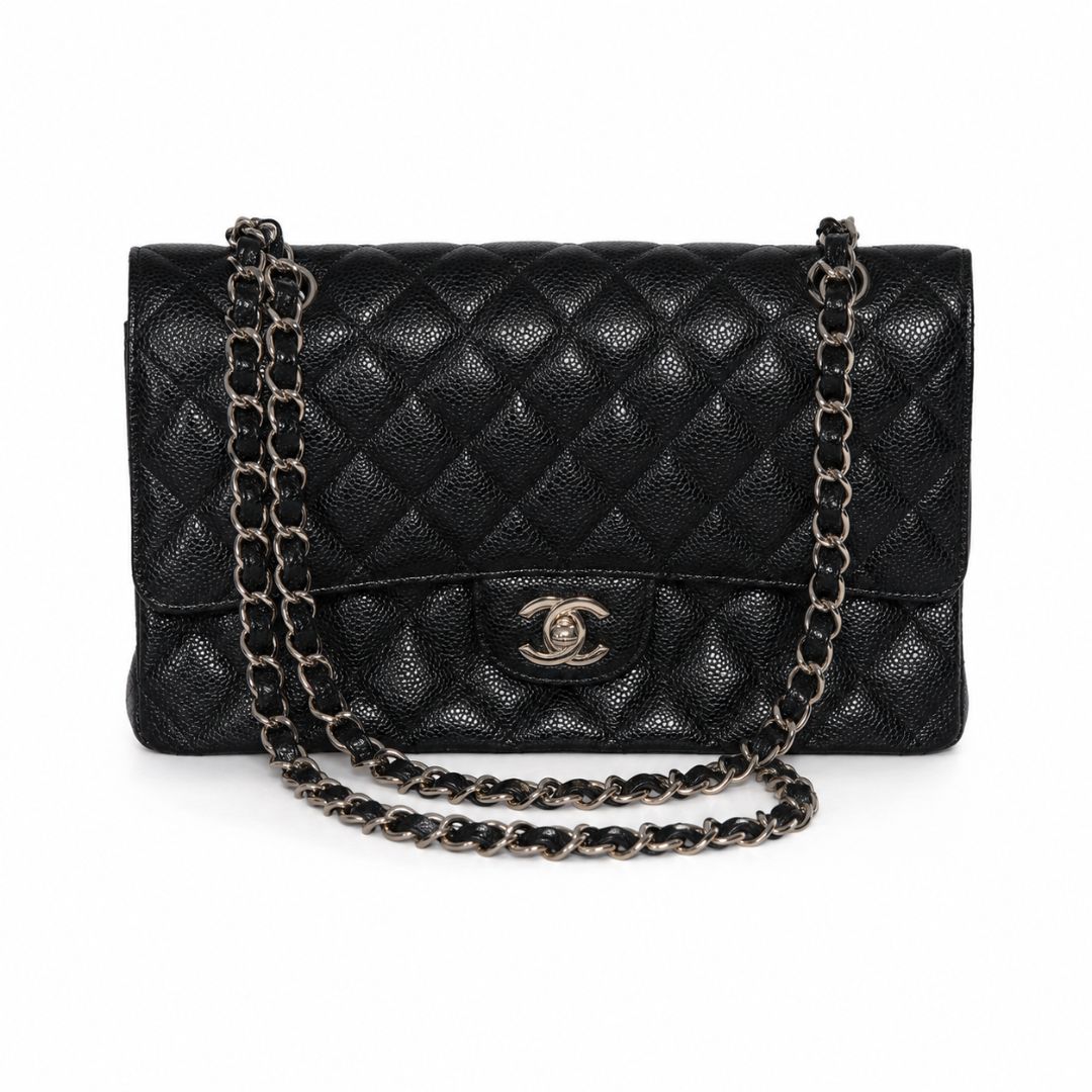 Chanel double flap caviar