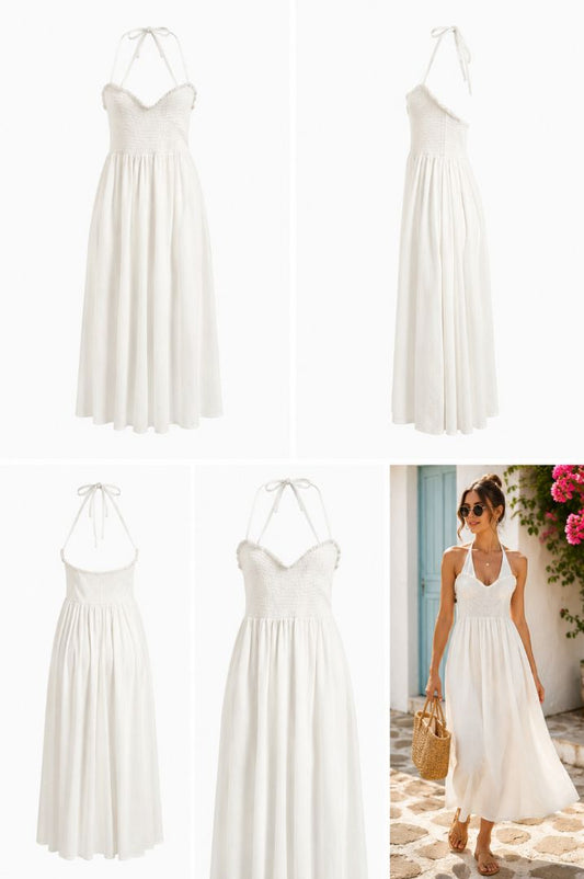 white House of Harlow halter dress, M