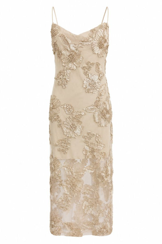 black Camila Coelho floral slip gown, S