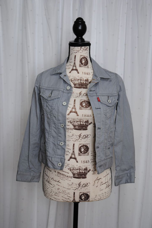 GRAY LEVI'S TRUCKER JACKET, S