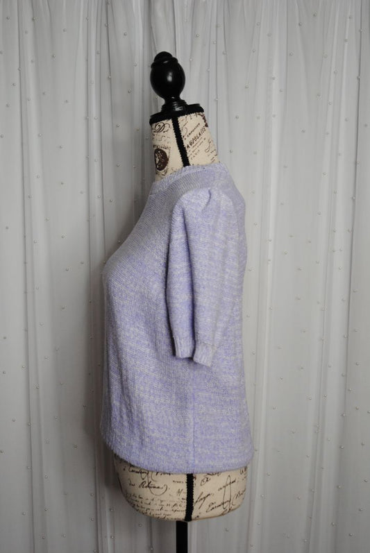 purple Ann Taylor Puff Sleeve Sweater Tee NWT, MP