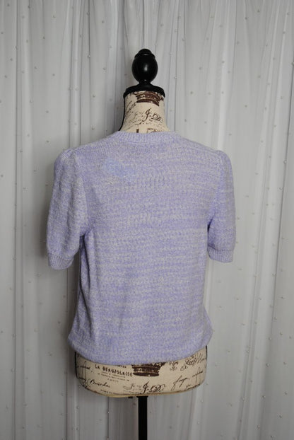 purple Ann Taylor Puff Sleeve Sweater Tee NWT, MP