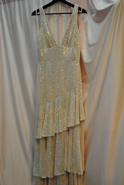 ivory Mac Duggal A-line Gown, 12