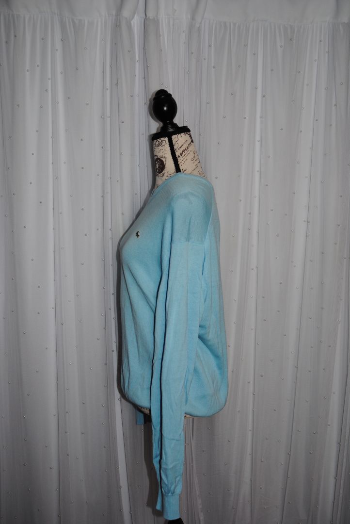 Blue Lacoste Lacoste wool pullover v neck, Size 5