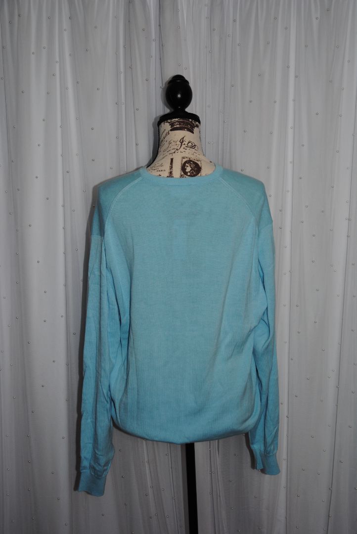 Blue Lacoste Lacoste wool pullover v neck, Size 5