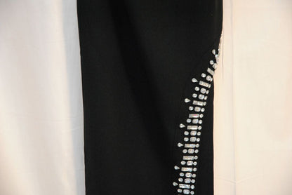 black CINQ À SEPT sammy gown slit, 2