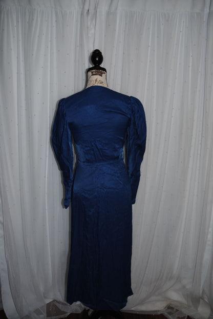 Blue Bright Paris Atelier & Other Stories V-Neck Wrap Dress NWT, XS